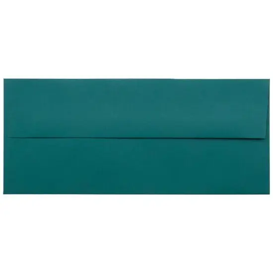 JAM Paper #10 Business Premium Straight Flap Envelopes, 50ct. Teal Blue {1}