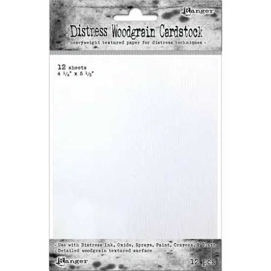 Tim Holtz Distress&reg; 4.25" x 5.5" White Cardstock Paper, 12 Sheets {1}