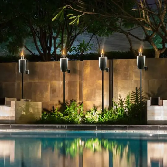 Sorbus 60" Cylindrical Matney Stainless Steel Outdoor Torches , 2ct. {5}