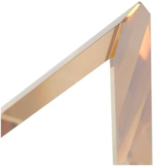 6" Gold Crystal Geometric Pyramid Shaped Bookends Set {7}