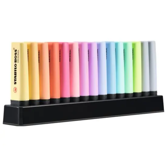 STABILO&reg; BOSS&reg; Original 15-Color Pastel Highlighters & Desk Set {3}