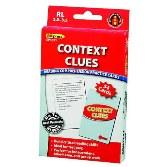 Edupress&reg; Context Clues Practice Cards, Levels 2.0-3.5 {1}