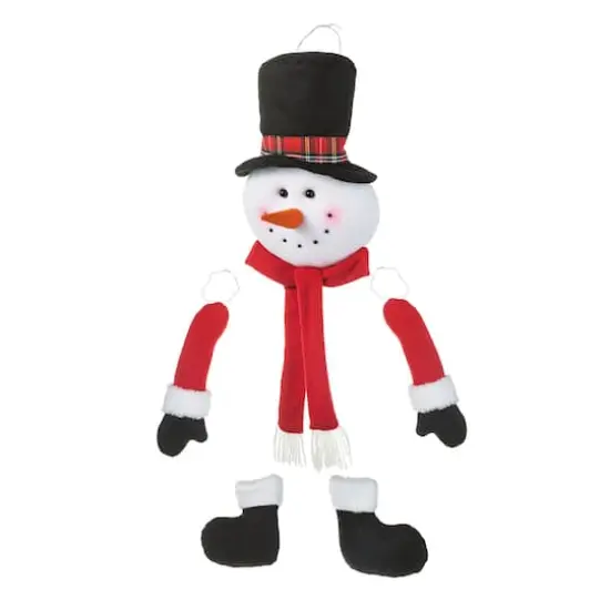 Glitzhome&reg; 13" Jumbo Christmas Fabric Snowman Ornament Set {1}