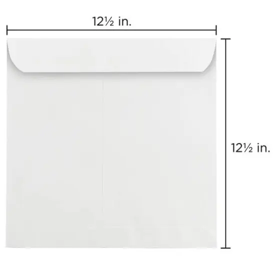 JAM Paper 12.5" Large White Square Invitation Envelopes {4}