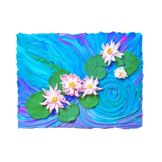 OKTO Sensory Art 3D Claude Monet Water Lilies Clay Painting Kit {10}