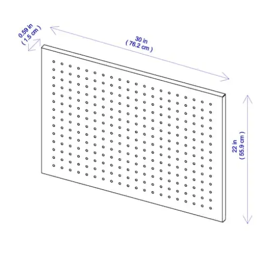 22" x 30" White Metal Pegboard by Simply Tidy&reg; {4}