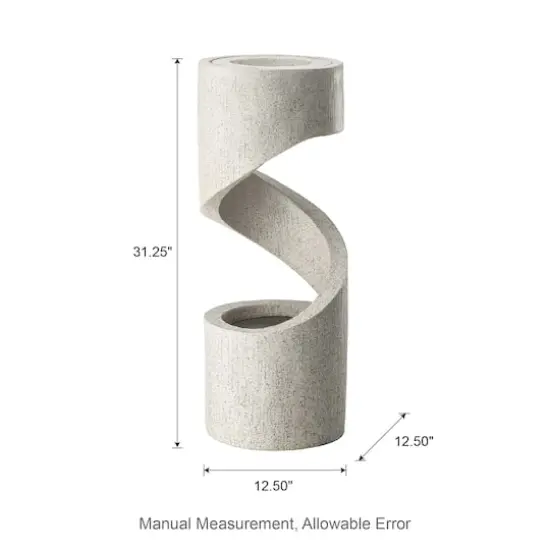 Glitzhome&reg; 31" Curving Shaped Outdoor Fountain with LED Light {9}