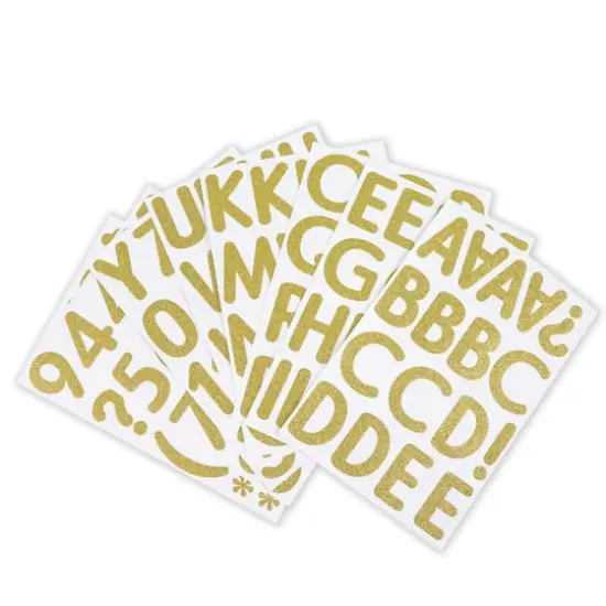 Gold Glitter Rounded Font Alphabet Stickers by Recollections&trade; {4}
