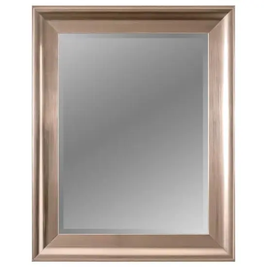Head West Traditional Brushed Nickel Framed Wall Vanity Mirror - 24" x 30" {1}