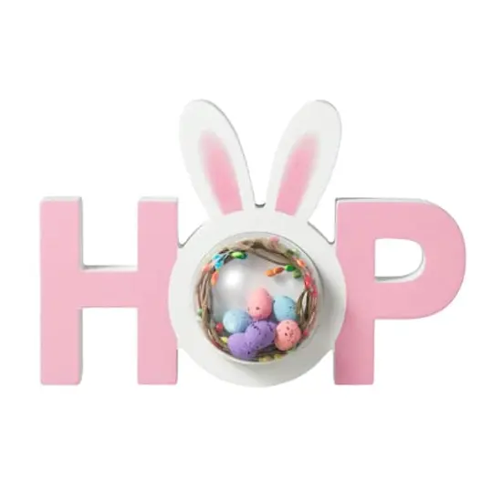 Glitzhome&reg; 10" Easter Wooden Hop Table D&eacute;cor {1}