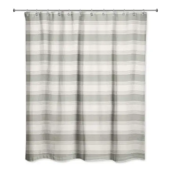 Stripe Shower Curtain Green {1}