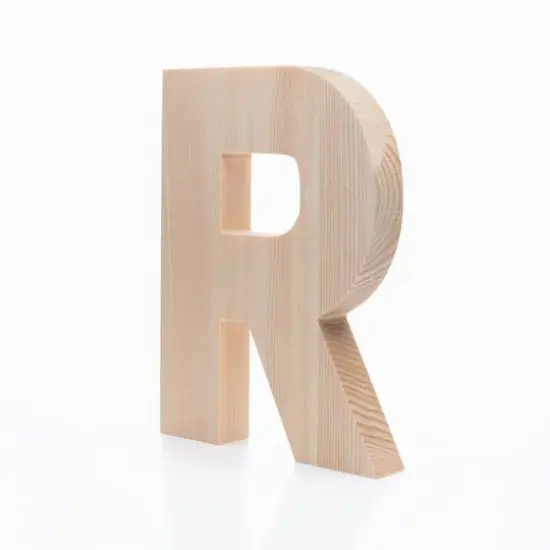 Hampton Art&trade; 8" Chunky Wood Letter R {4}