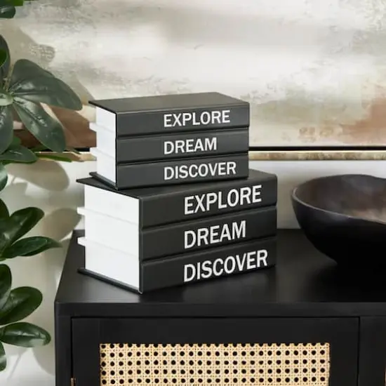 Explore, Dream, Discover Canvas Book Box Set Black {4}