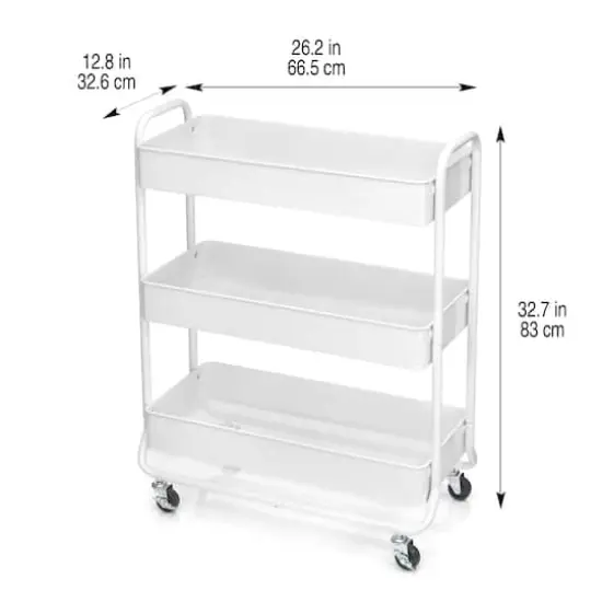 Hudson Rolling Cart by Simply Tidy&trade; White {5}