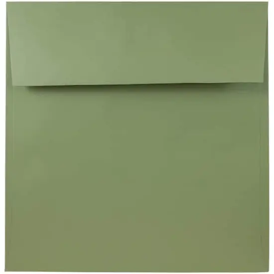 JAM Paper 8.5" x 8.5" Square Premium Invitation Envelopes, 25ct. Olive Green {1}
