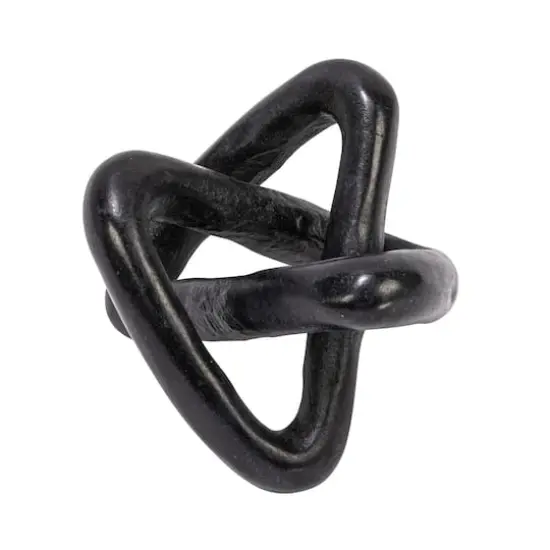Hello Honey&reg; 3.5" Black Modern Decorative Marble Link Knot {1}