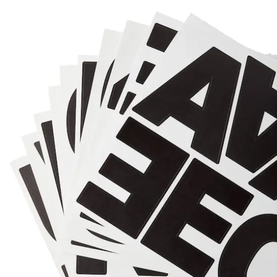 4" Block Alphabet Stickers by Recollections&trade; Black {4}