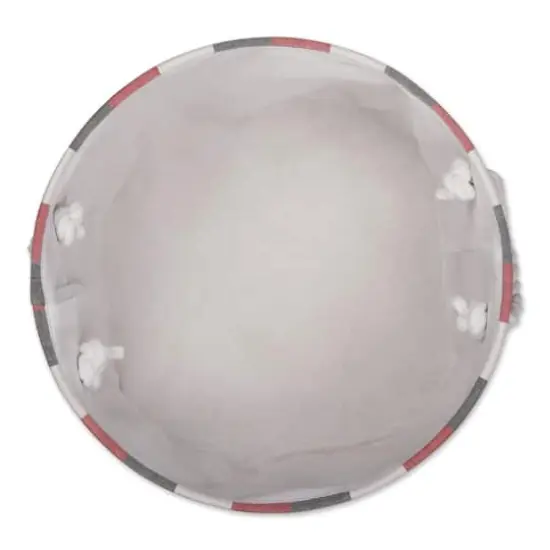 DII&reg; 15" Tri Color Round Fabric Bin Tri Color Cardinal Red {5}