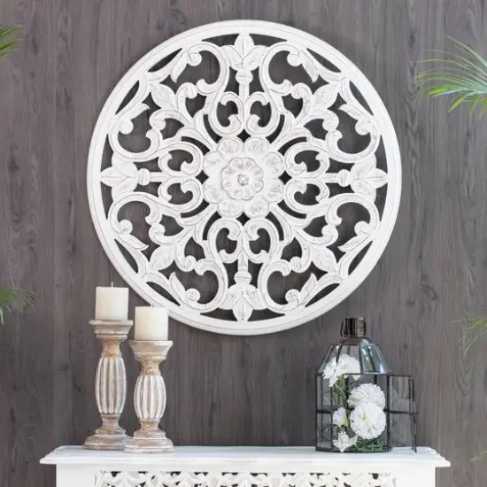 Habitat Bastia White Round Medallion {3}