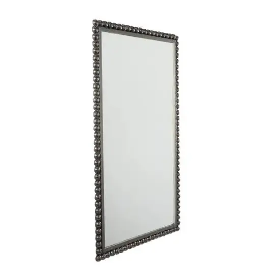 CosmoLiving by Cosmopolitan 40" Beaded Metal Wall Mirror Black {7}