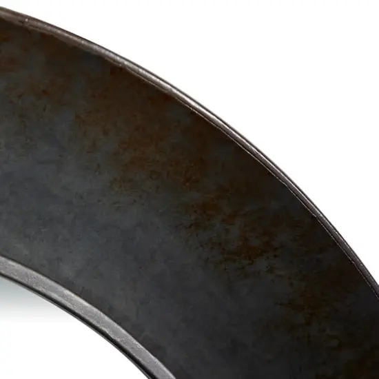 Gray Industrial Metal Wall Mirror {5}