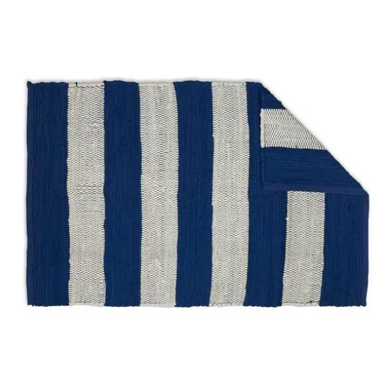 DII&reg; Navy & White Stripe Rag Rug, 2ft. x 3ft. {5}