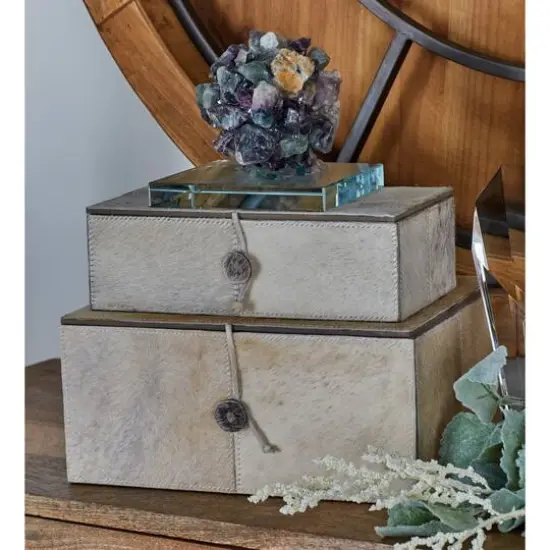 Gray Leather Natural Box Set, 10" & 11" {9}