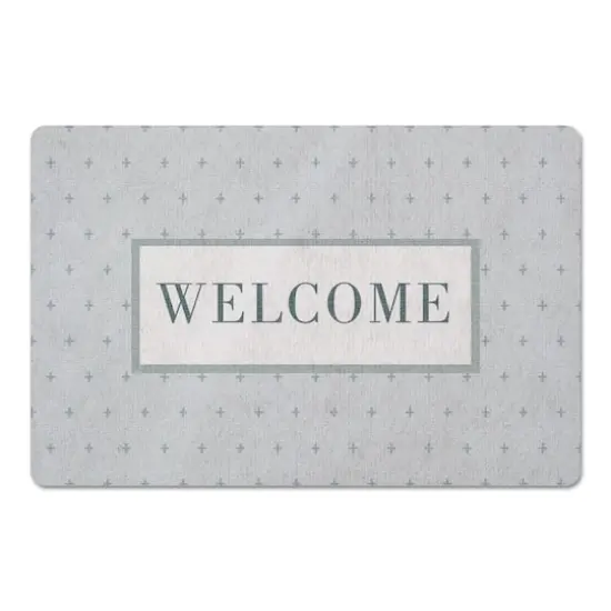 Welcome Plus Floor Mat Blue {1}