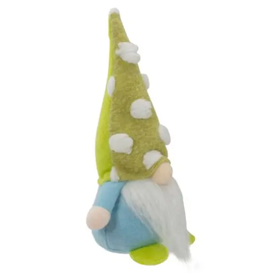 8.5" Green & Blue Gnome with Polka Dot Hat Figure {4}