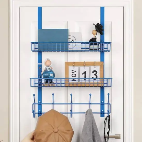 NEX&trade; Over The Door Hanging Organizer Rack Blue {1}
