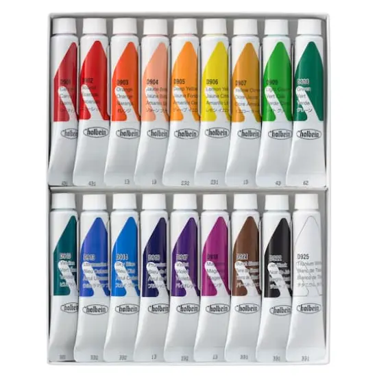 Holbein Acrylic Gouache 18-Color School Paint Set {4}