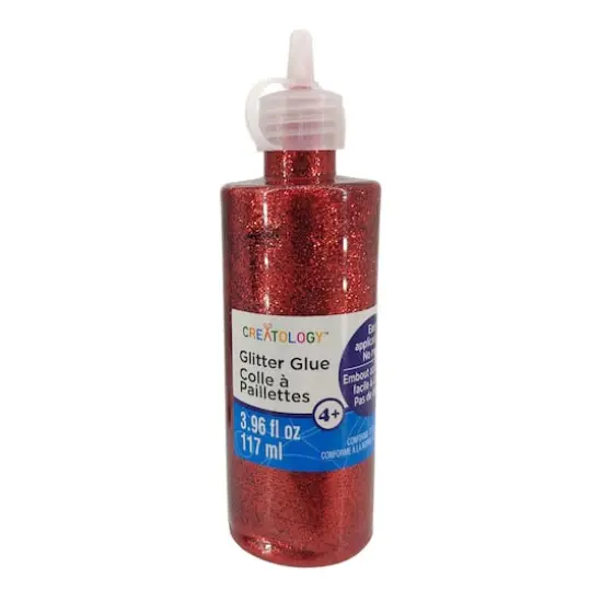 3.96oz. Glitter Glue by Creatology&trade; Red {1}