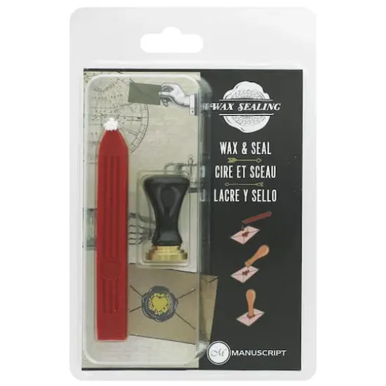 Manuscript Mini Heart Ceramic Wax Sealing Set {1}