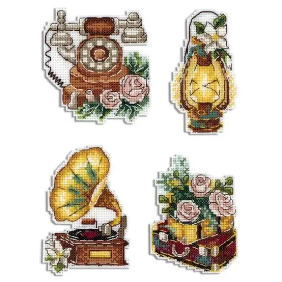 MP Studia Magnets. Retro Plastic Canvas Counted Cross Stitch Kit {1}