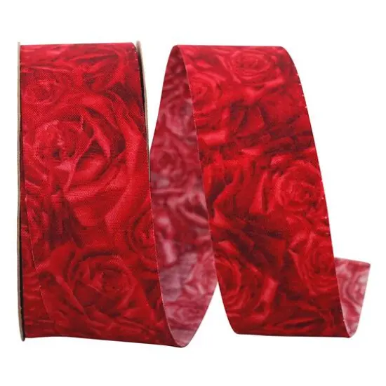 JAM Paper 1.375" x 20yd. Wired Rose Bouquet Ribbon {1}