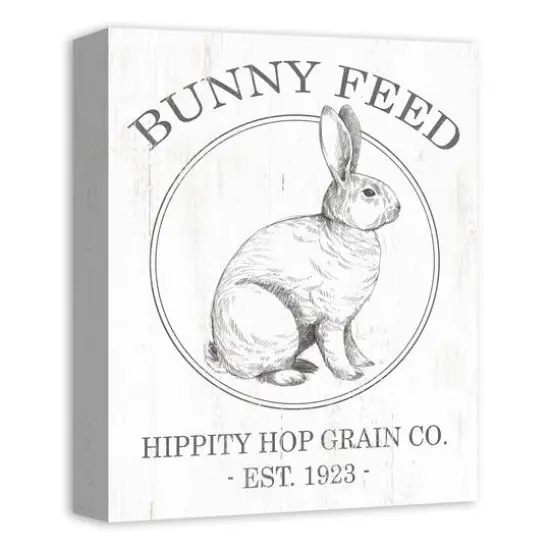 Bunny Feed Hippity Hop Grain Co. Canvas Wall Art {3}