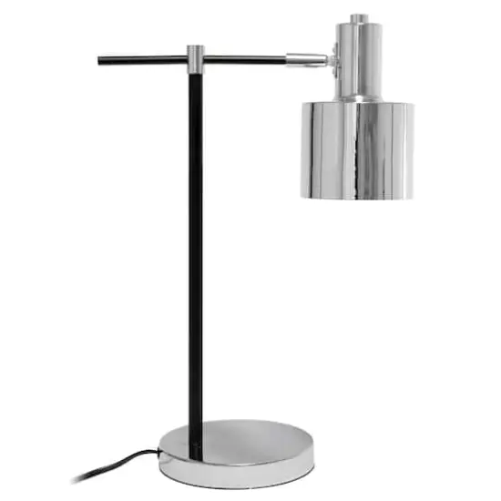 Lalia Home Mid Century Modern Metal Table Lamp Chrome {11}