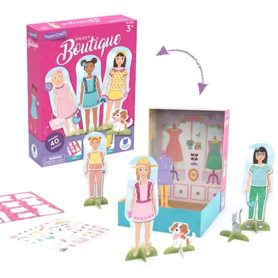 Educational Insights&reg; Papercraft Sweet Boutique Paper Dolls Kit {1}