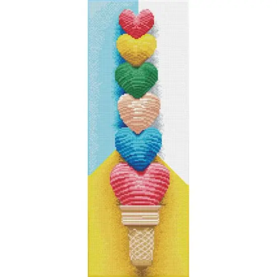 Diamond Dotz&reg; Intermediate Ice Cream Hearts Diamond Facet Art Kit {1}
