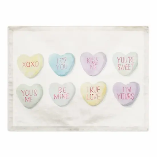 Be Mine Candy Hearts Poly Twill Placemat {1}