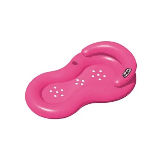 62.5" Inflatable Pink Cool Chair Water Lounge Chair with Holes {1}
