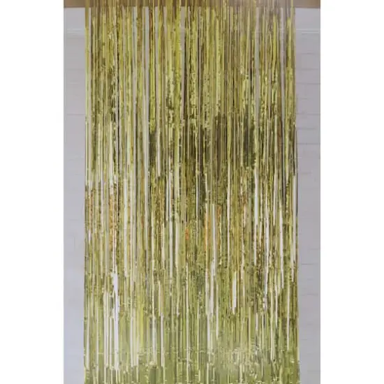 6.5ft. Gold Tinsel Curtain by Celebrate It&trade; {1}