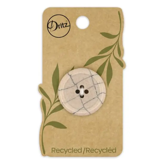 Dritz&reg; 28mm Beige-Camel Recycled Polyester Round Button, 3ct. {1}