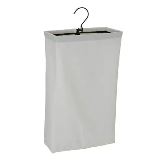 Household Essentials 27" Door Hanging Laundry Bag White and Black {1}