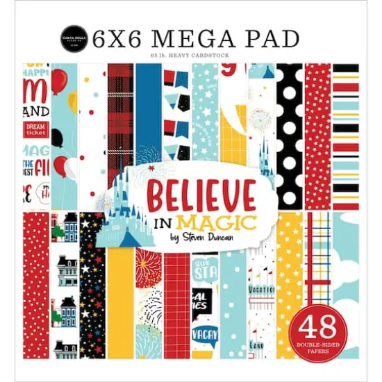 Carta Bella Believe in Magic Mega Cardstock Paper Pad, 6" x 6" {1}