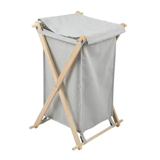 Household Essentials X-Frame Laundry Hamper Gray {1}