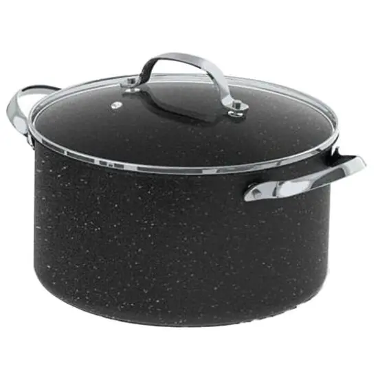 THE ROCK by Starfrit 6qt. Stockpot & Casserole With Glass Lid & Stainless Steel Handles {1}