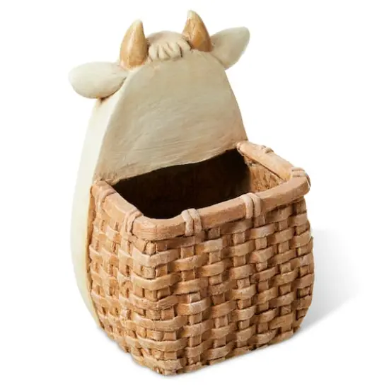 Glitzhome&reg; 13" Cute Cow Statue Planter {9}