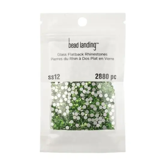 SS12 Glass Flatback Rhinestones by Bead Landing&trade; Peridot {4}