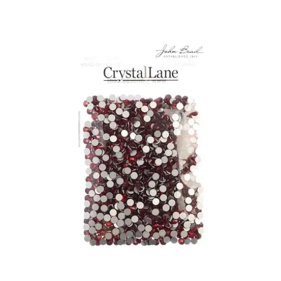 John Bead Crystal Lane SS16 Round Flatback Rhinestones, 1,440ct. Siam {4}